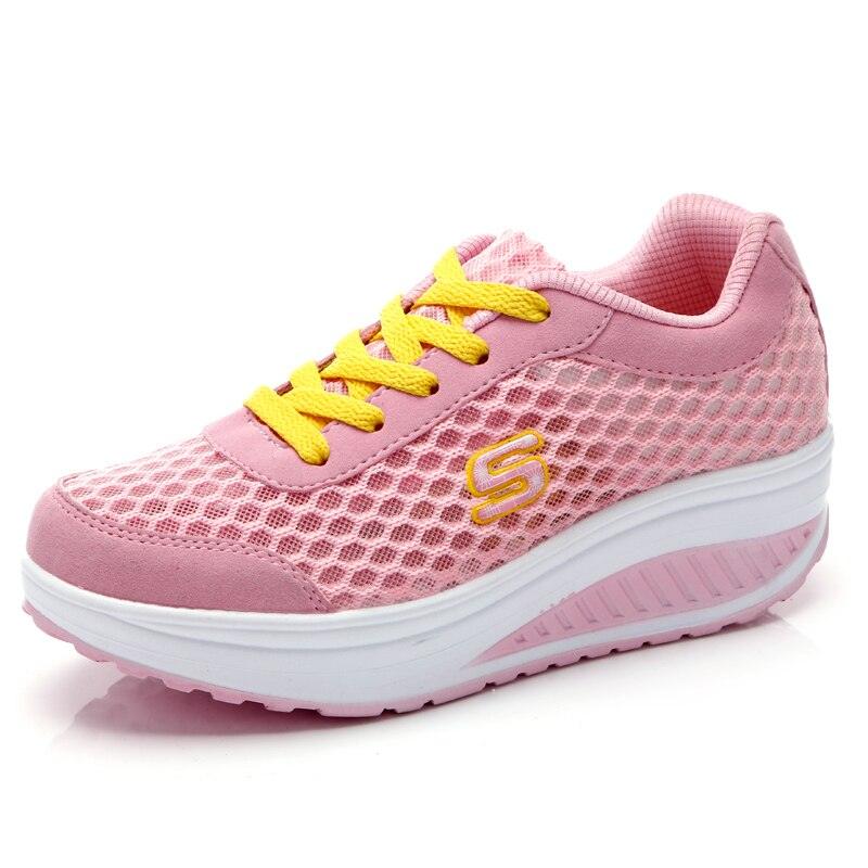 Chaussures Toning confortable à lacets en maille pour femmes Confort Orthopédique