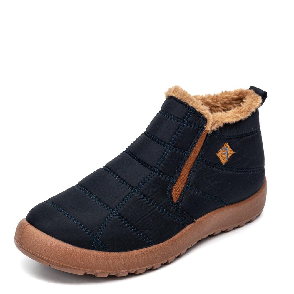 Bottines d'hiver chaudes en fourrure pour femme Confort Orthopédique