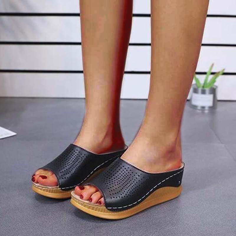 Sandales Talons compensés confortables pour femmes - Ceyano Confort Orthopédique