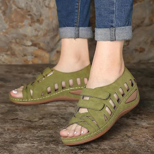 Sandales d'été compensées pour femmes - Skilla - Confort Orthopédique