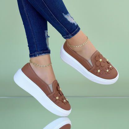 Mocassins orthopédiques Confortable pour femme - Blanc / 35