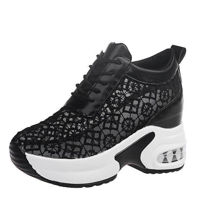 Chaussures à Plate-Forme en dentelle Confort Orthopédique