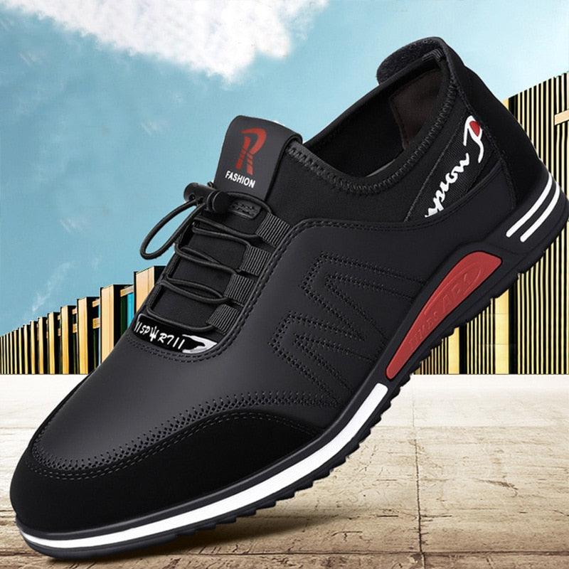 Chaussures en cuir décontractées pour hommes - Bitstyle Confort Orthopédique