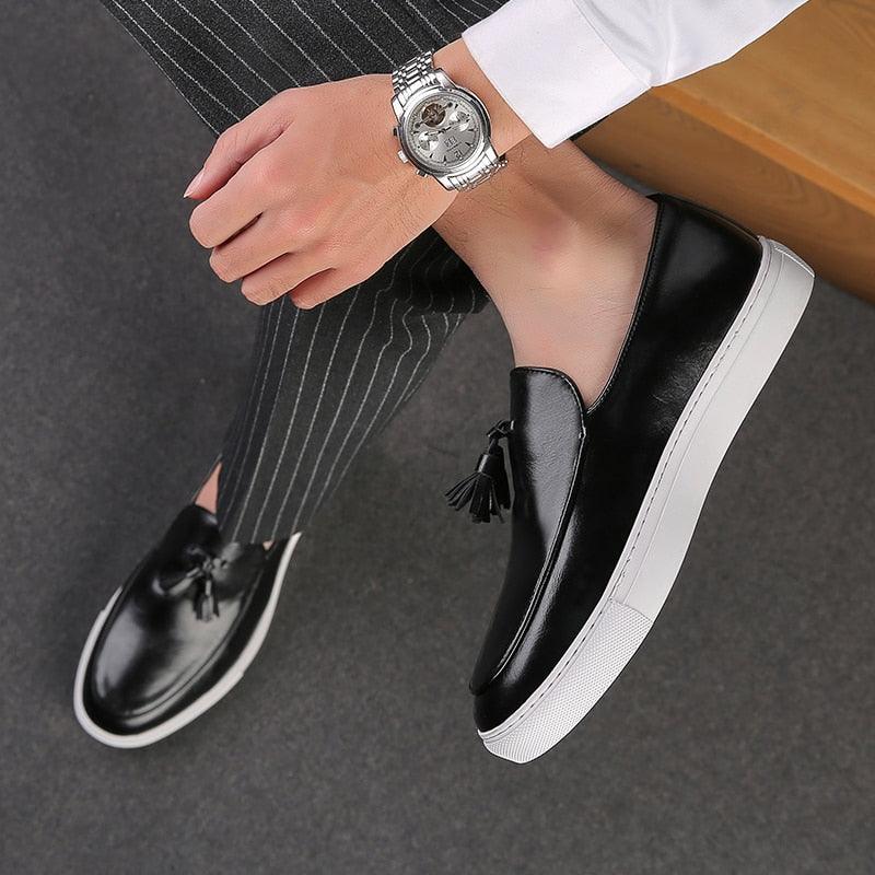 Chaussures d'été en cuir décontractées pour Hommes Confort Orthopédique