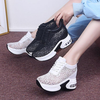 Chaussures à Plate-Forme en dentelle Confort Orthopédique