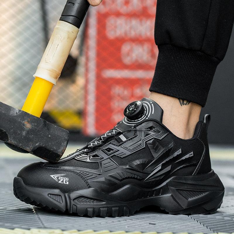 Chaussures de sécurité à distance en fil d'acier pour hommes - Shoes-Fire Confort Orthopédique