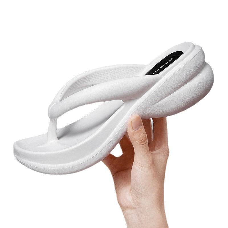 Tongs de plage à talons compensés pour femmes - Synda Confort Orthopédique