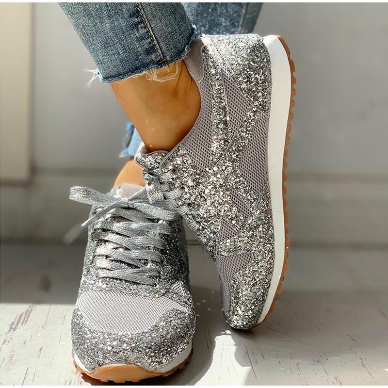 chaussures orthopédiques décontractées à paillettes - Vanshe Confort Orthopédique