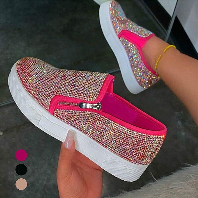 Mocassins orthopédiques brillants confort + pour femme Confort Orthopédique