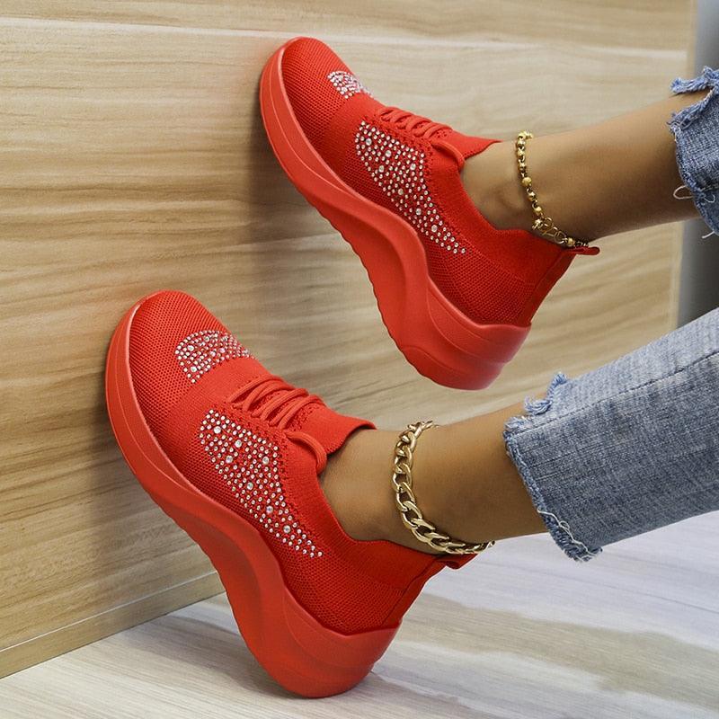 Chaussures de marche décontractées à paillettes pour femmes - Confort Orthopédique