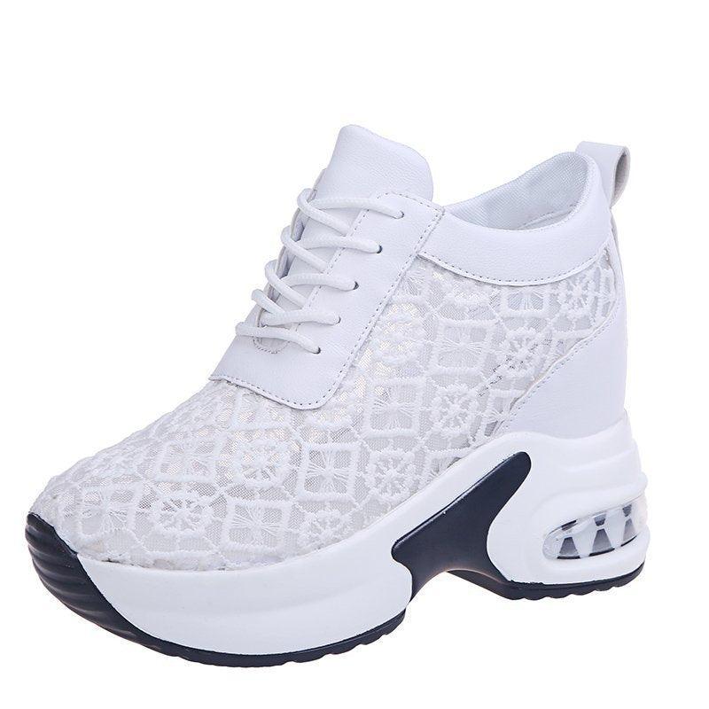 Chaussures à Plate-Forme en dentelle Confort Orthopédique