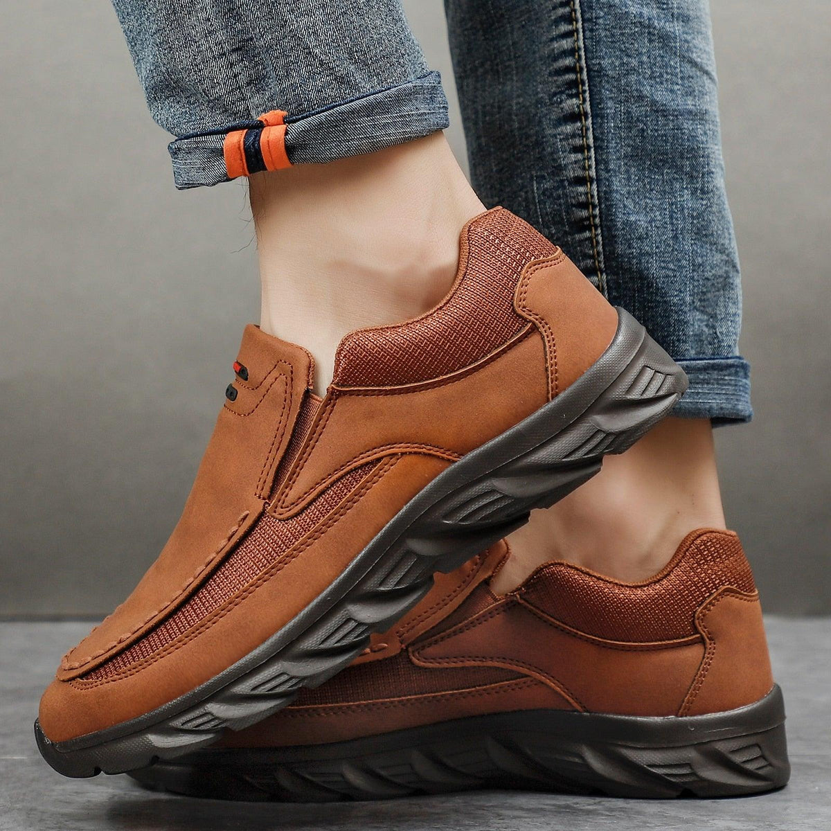 Chaussures en cuir décontractées pour hommes - airdas - Confort Orthopédique
