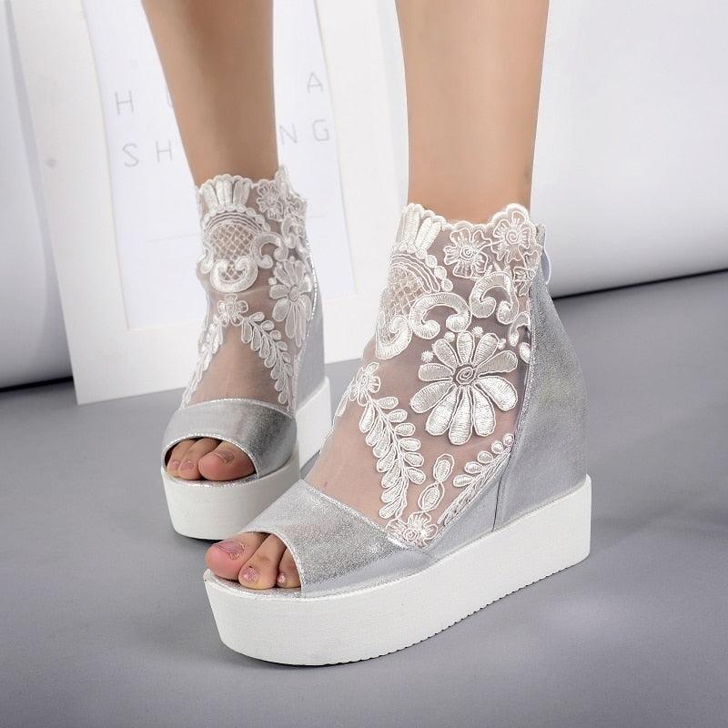Chaussures en dentelle pour femmes Confort Orthopédique