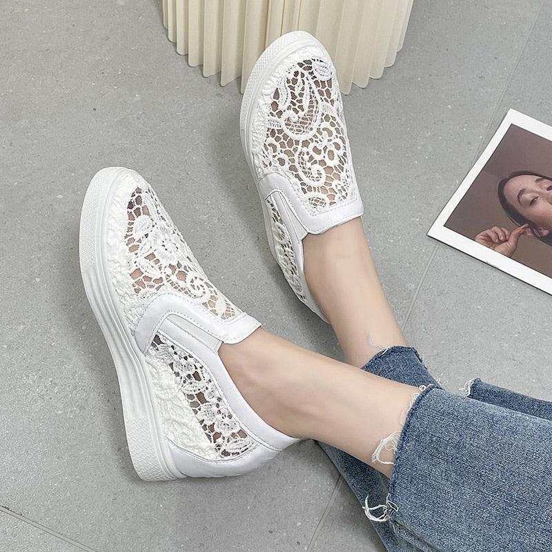 Chaussures en dentelle Blanca Confort Orthopédique