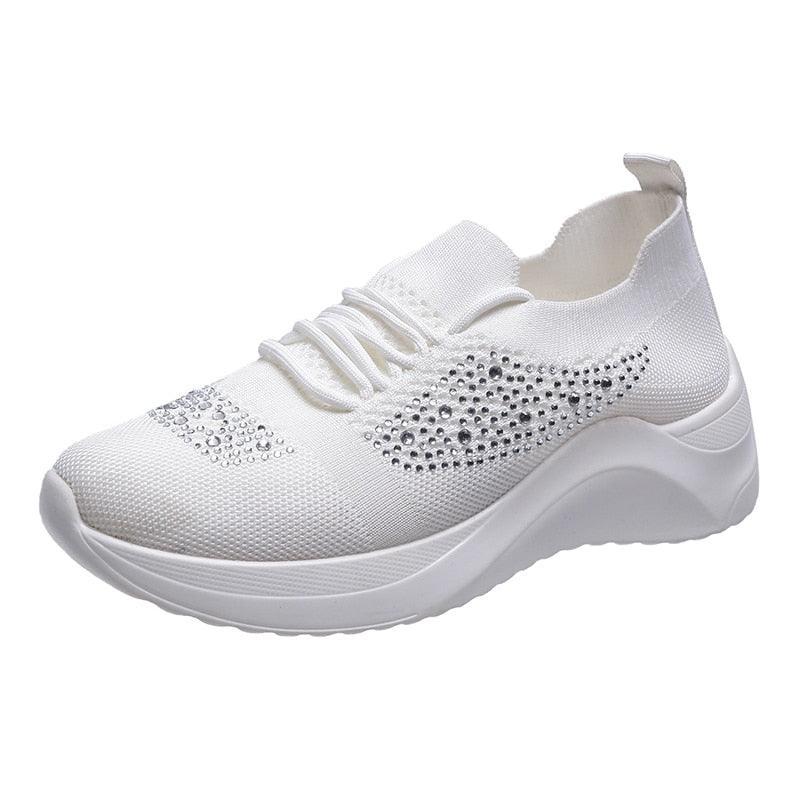 Chaussures de marche décontractées à paillettes pour femmes Confort Orthopédique
