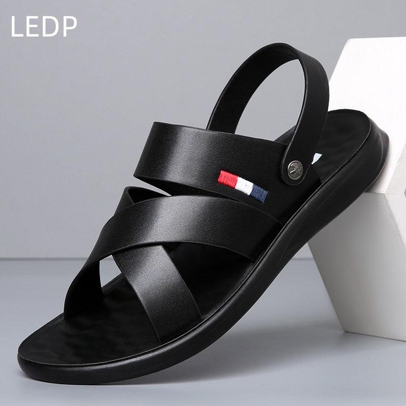 Sandales en cuir , à l'extérieur pour hommes - Gentel Confort Orthopédique