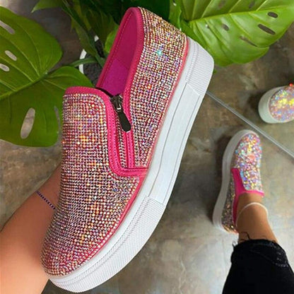 Mocassins orthopédiques brillants confort + pour femme Confort Orthopédique