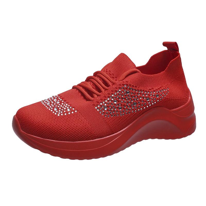 Chaussures de marche décontractées à paillettes pour femmes Confort Orthopédique