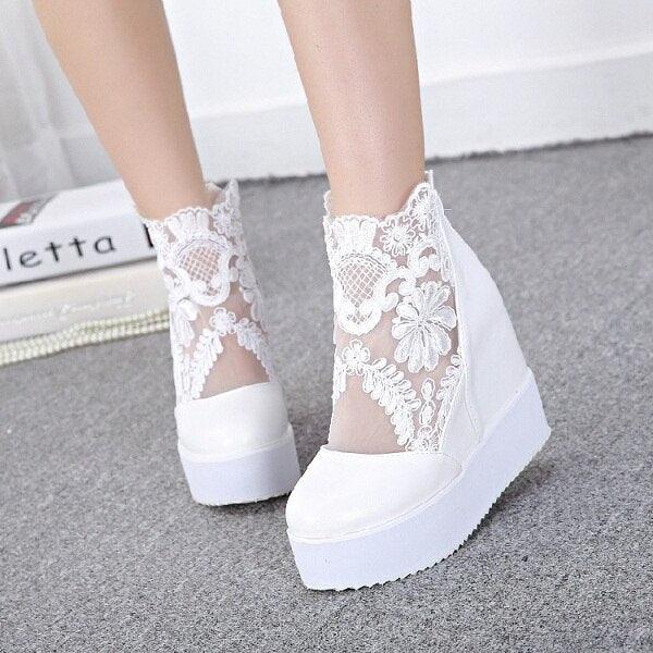Chaussures en dentelle pour femmes Confort Orthopédique