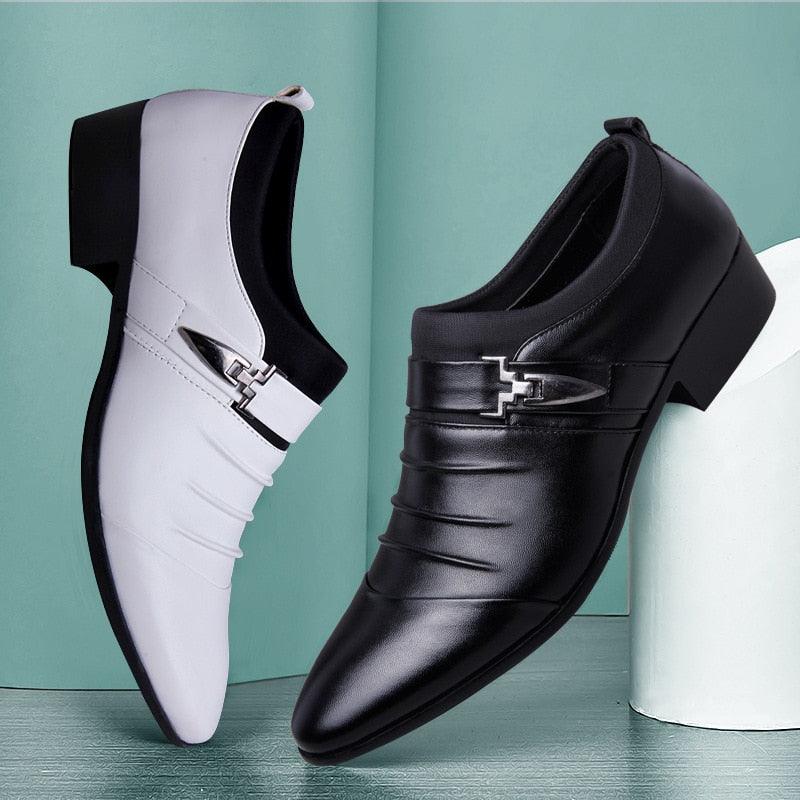 Chaussures classiques en cuir noir pour hommes - Skyder Confort Orthopédique