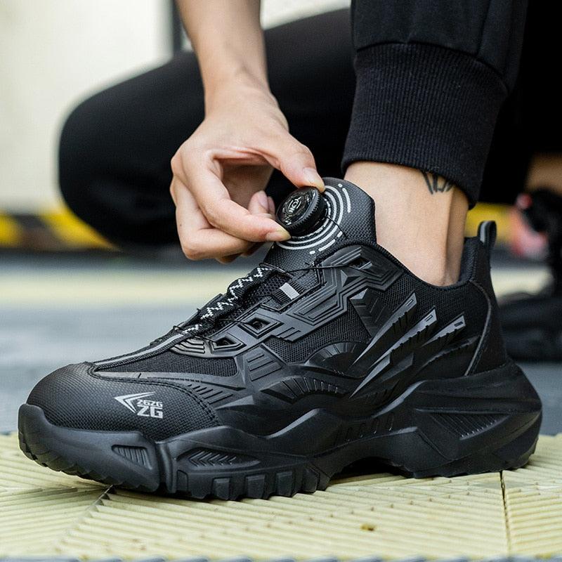 Chaussures de sécurité à distance en fil d'acier pour hommes - Shoes-Fire Confort Orthopédique