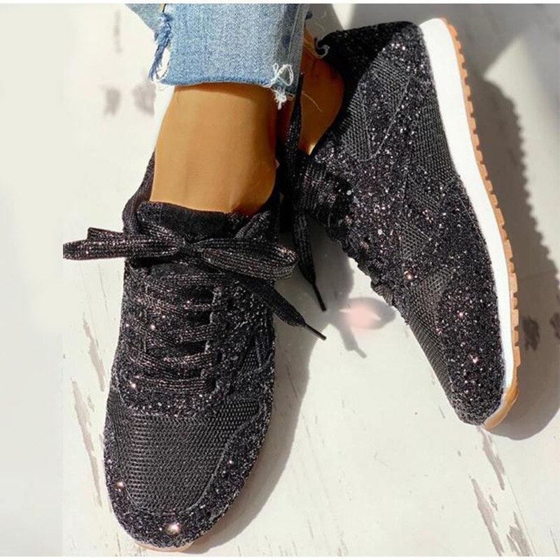 chaussures orthopédiques décontractées à paillettes - Vanshe Confort Orthopédique