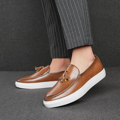 Chaussures d'été en cuir décontractées pour Hommes Confort Orthopédique