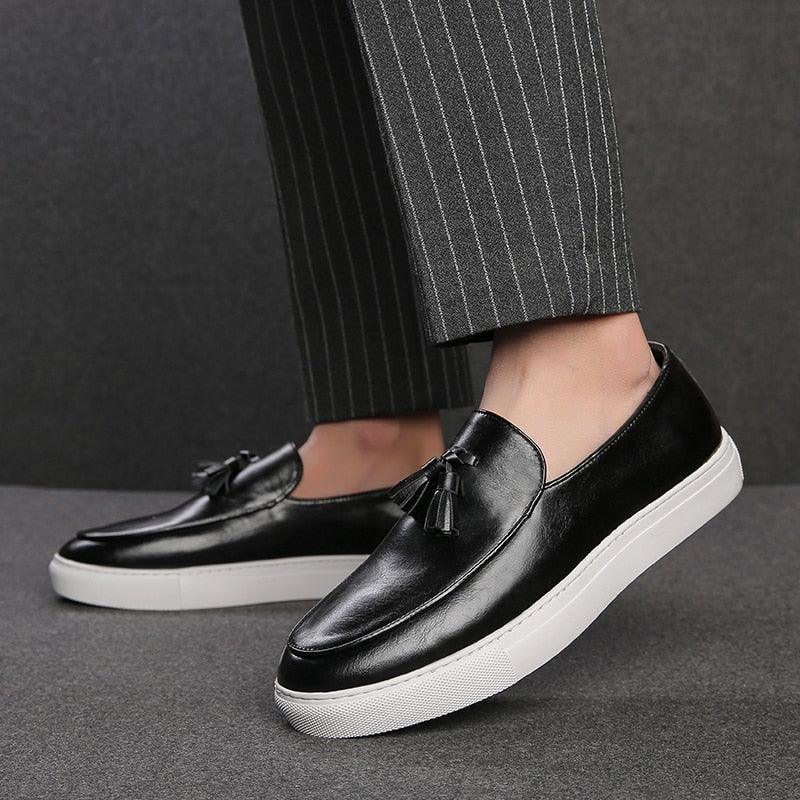 Chaussures d'été en cuir décontractées pour Hommes Confort Orthopédique