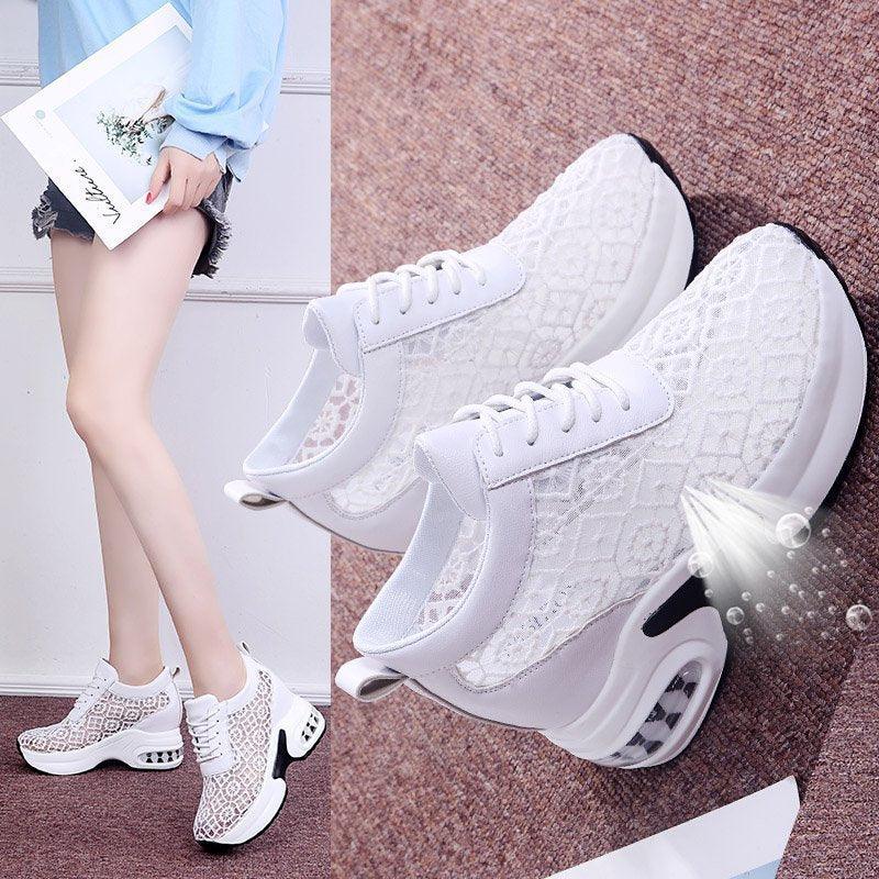 Chaussures à Plate-Forme en dentelle Confort Orthopédique