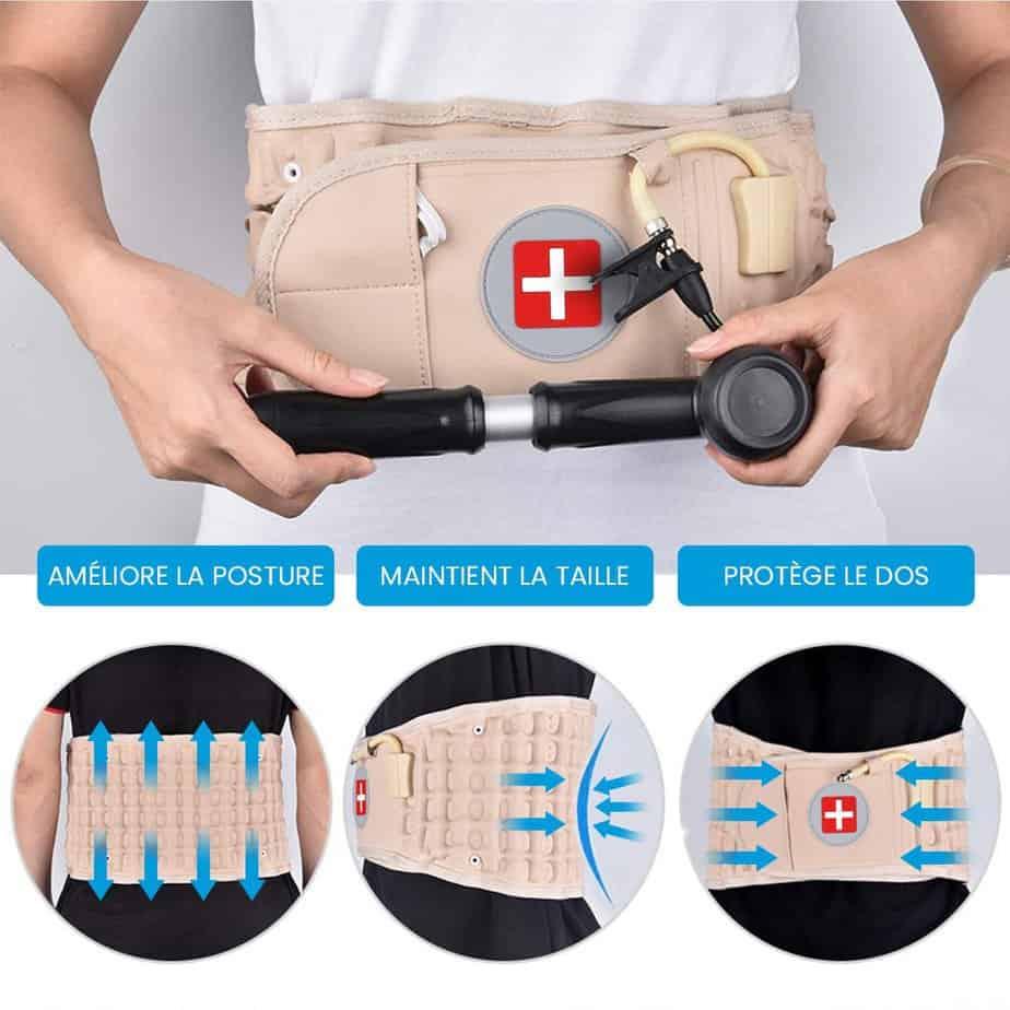 Ceinture de Décompression Lombaire Gonflable Stretch&Go Confort Orthopédique